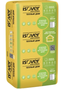 Утеплитель ISOVER Теплый Дом Плита 100x610х1170мм (7плит/5м2/0,5м3)
