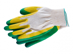 Перчатки хлопчатобумажные с двойным латексным покрытием