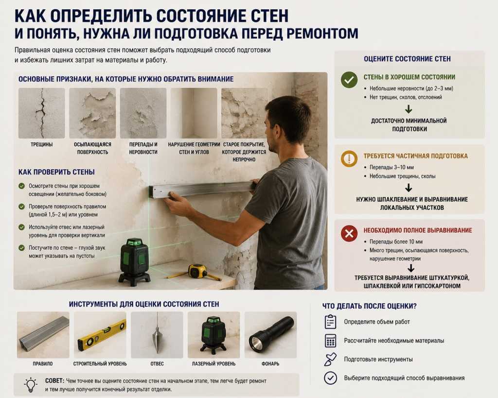 Как определить состояние стен и понять, нужна ли подготовка перед ремонтом.jpg Как определить состояние стен и понять, нужна ли подготовка перед ремонтом.jpg
