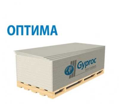 Гипсокартонный лист Vetonit/Gyproc Оптима (ГКЛ) ПРО 2500х1200х12,5 мм Гипсокартонный лист Vetonit/Gyproc Оптима (ГКЛ) ПРО 2500х1200х12,5 мм