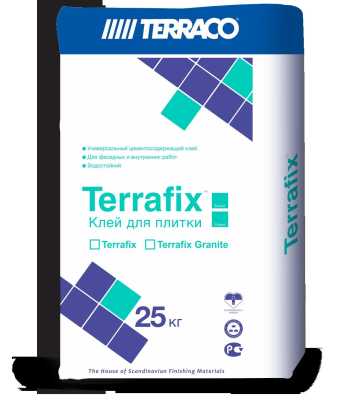 Клей водостойкий ТЕРРАКО Terrafix Grey (Серый) (C2TE)25 кг
